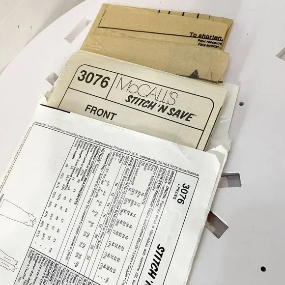 UNCUT Vintage McCall’s Sewing Pattern 3067 Dress Stitch‎ ‘N Save Sz 10-16 - Picture 4 of 4